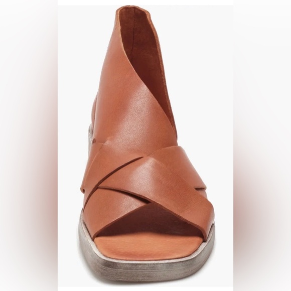 New Free People Sun Valley Leather Sandals Sienna Tan Size 6.5 - Picture 3 of 12